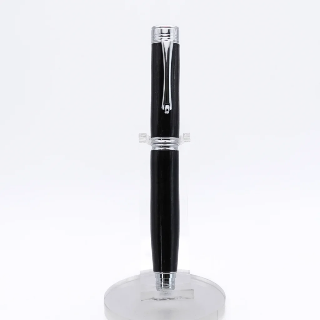 Bog Oak Fountain Pen with Chrome Plated Fittings (1245)