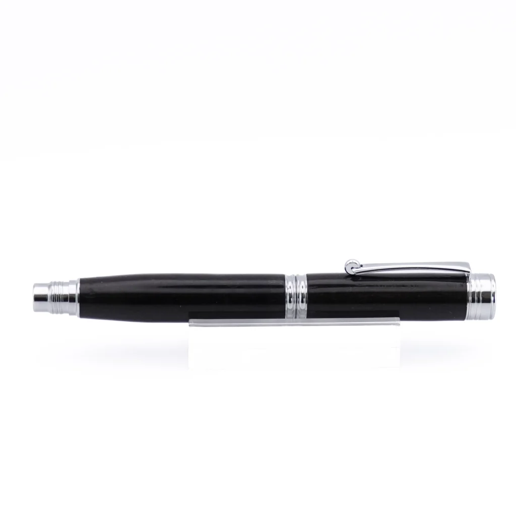 Bog Oak Fountain Pen with Chrome Plated Fittings (1245)