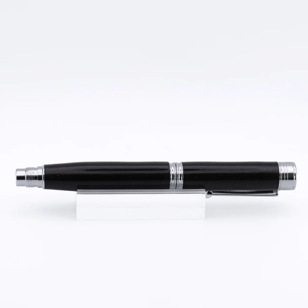 Bog Oak Fountain Pen with Chrome Plated Fittings (1245)