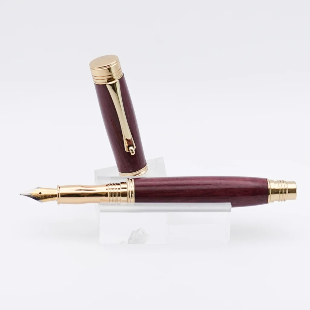 Purpleheart Fountain Pen with Gold Plated Fittings (1247)