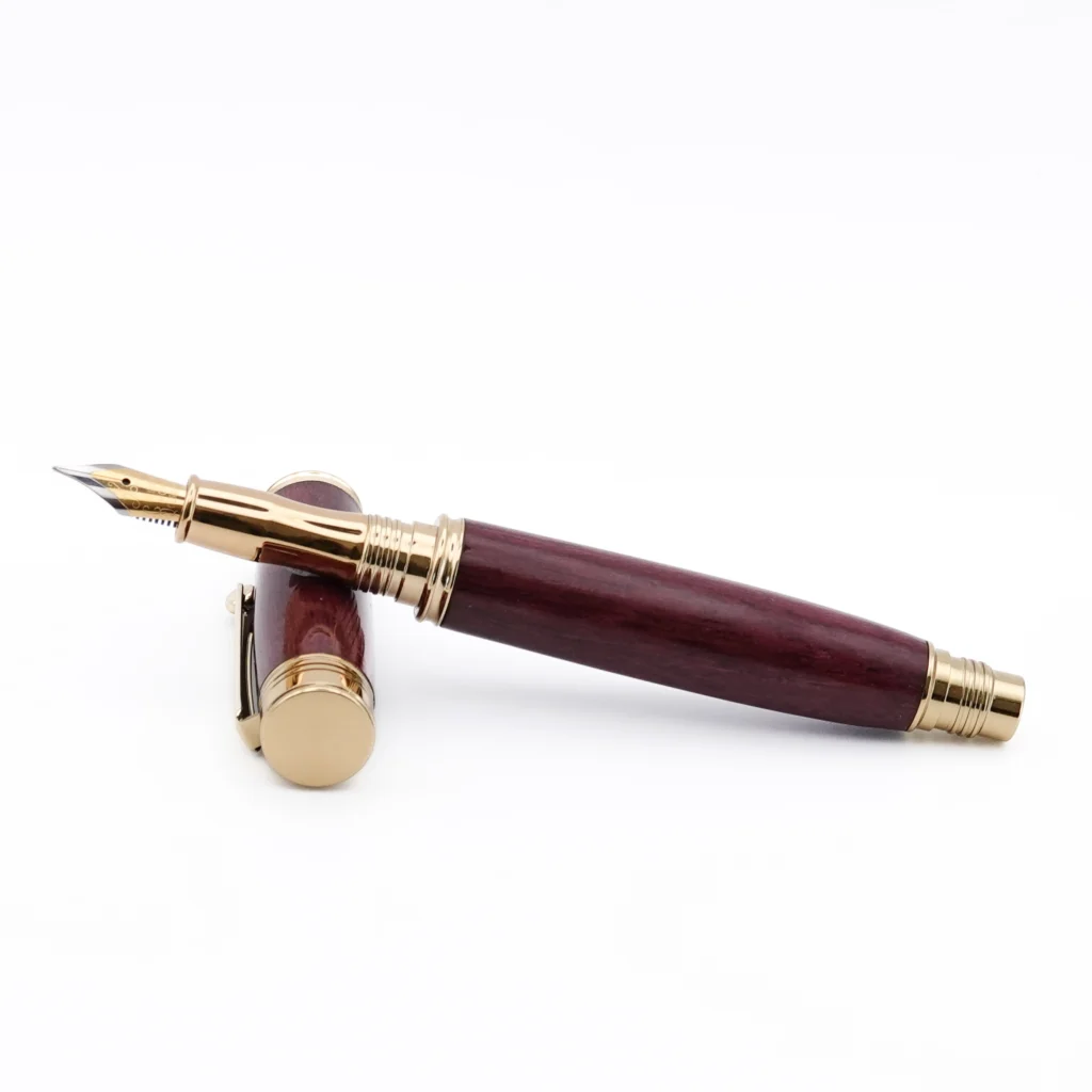 Purpleheart Fountain Pen with Gold Plated Fittings (1247)
