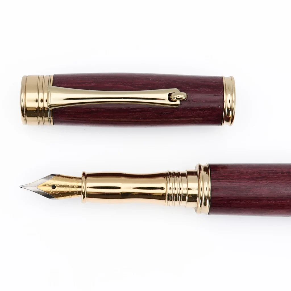 Purpleheart Fountain Pen with Gold Plated Fittings (1247)