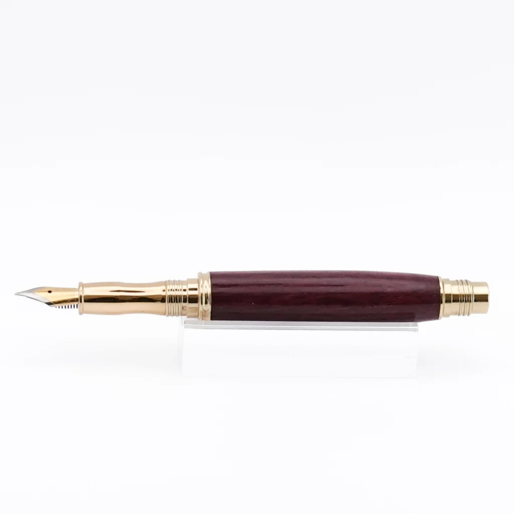 Purpleheart Fountain Pen with Gold Plated Fittings (1247)