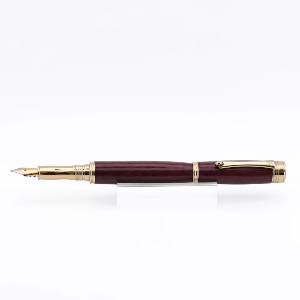 Purpleheart Fountain Pen with Gold Plated Fittings (1247)
