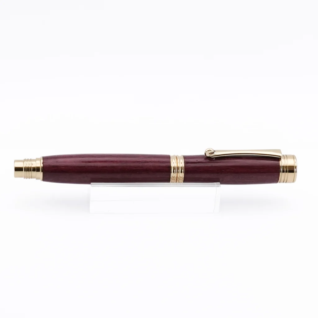 Purpleheart Fountain Pen with Gold Plated Fittings (1247)