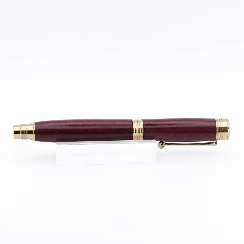 Purpleheart Fountain Pen with Gold Plated Fittings (1247)