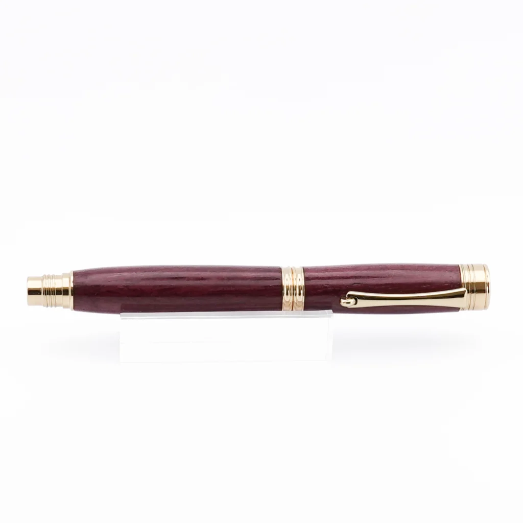 Purpleheart Fountain Pen with Gold Plated Fittings (1247)