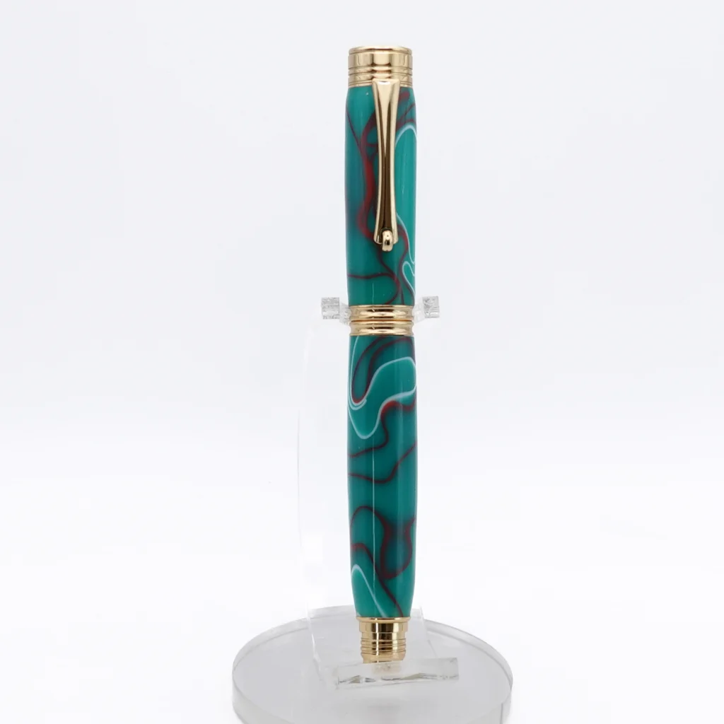 Multicoloured Fountain Pen with Gold Plated Fittings (1249)