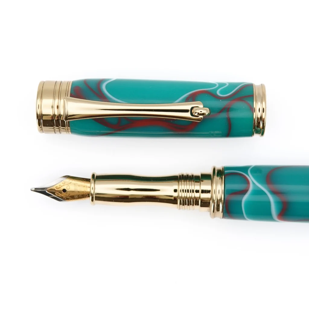 Multicoloured Fountain Pen with Gold Plated Fittings (1249)