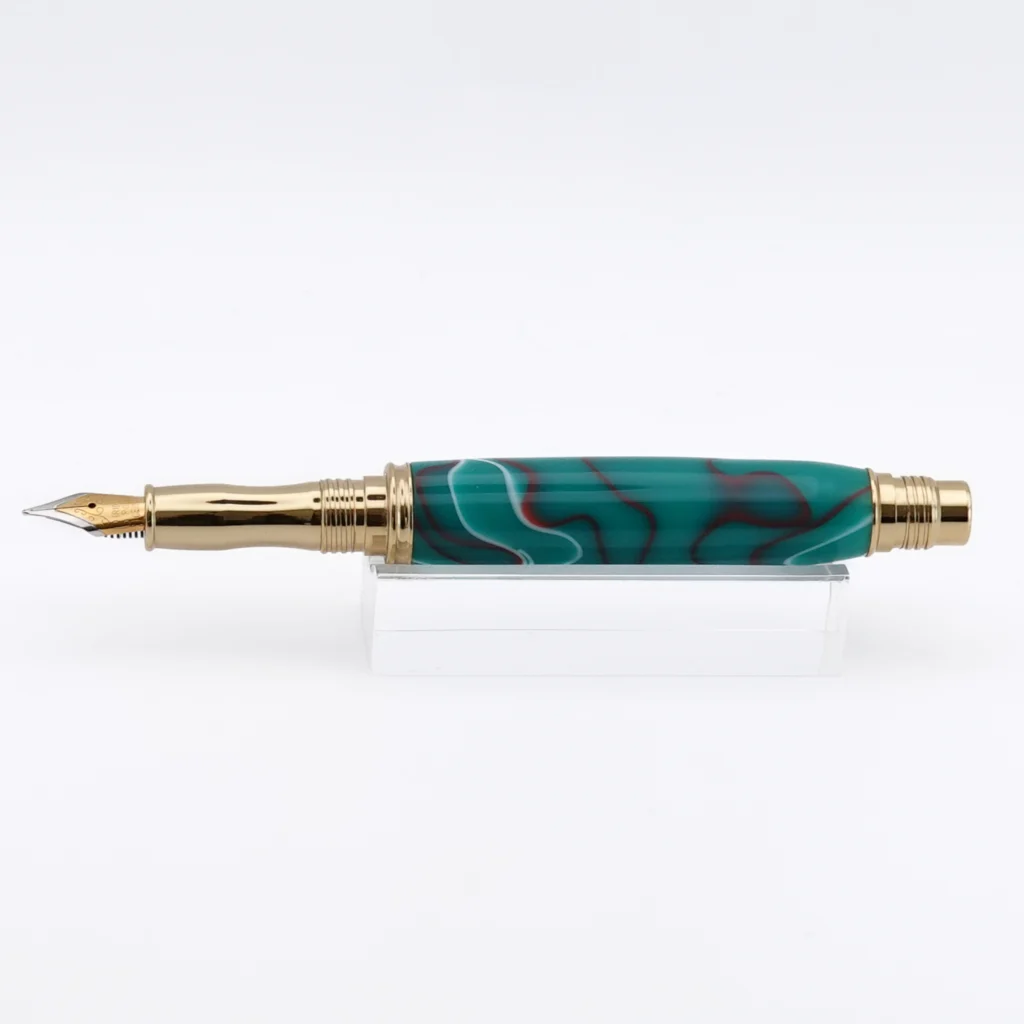 Multicoloured Fountain Pen with Gold Plated Fittings (1249)