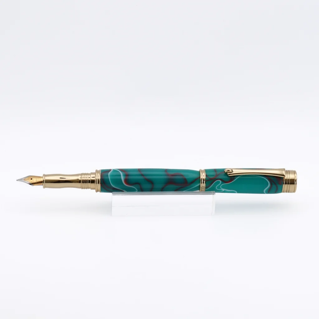 Multicoloured Fountain Pen with Gold Plated Fittings (1249)