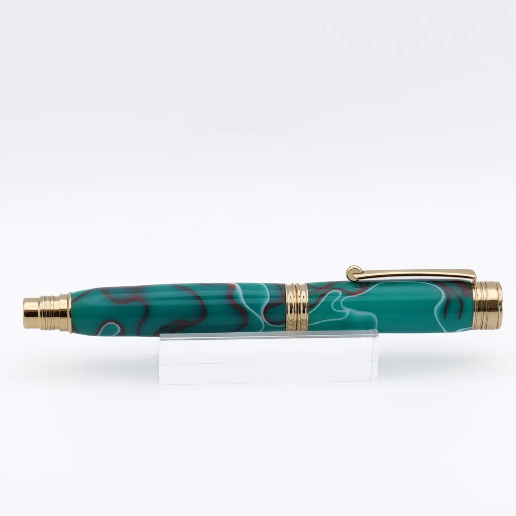 Multicoloured Fountain Pen with Gold Plated Fittings (1249)