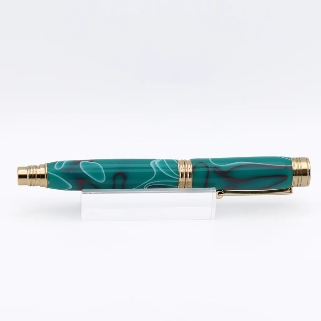 Multicoloured Fountain Pen with Gold Plated Fittings (1249)