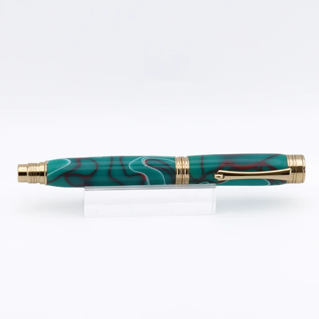 Multicoloured Fountain Pen with Gold Plated Fittings (1249)