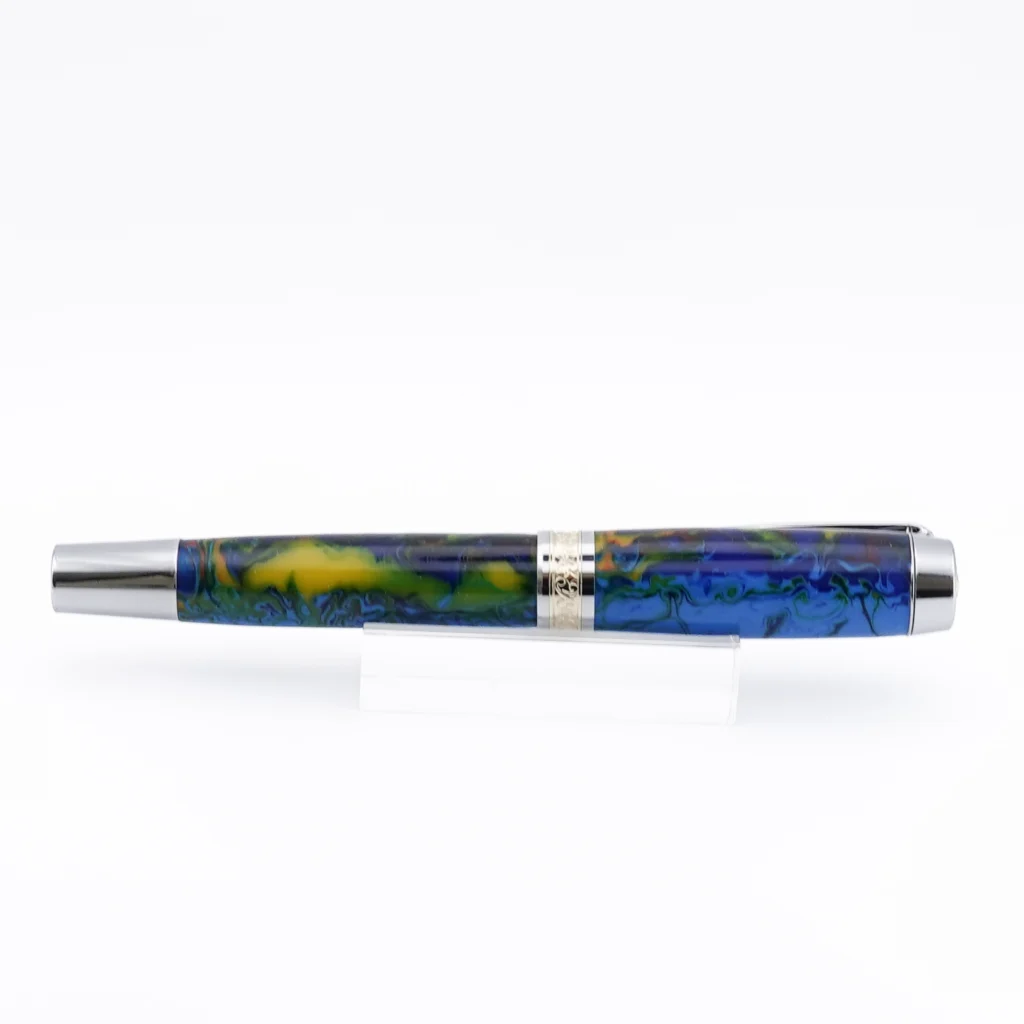 Multicoloured Fountain Pen with Chrome and Gold Plated Fittings (1257)