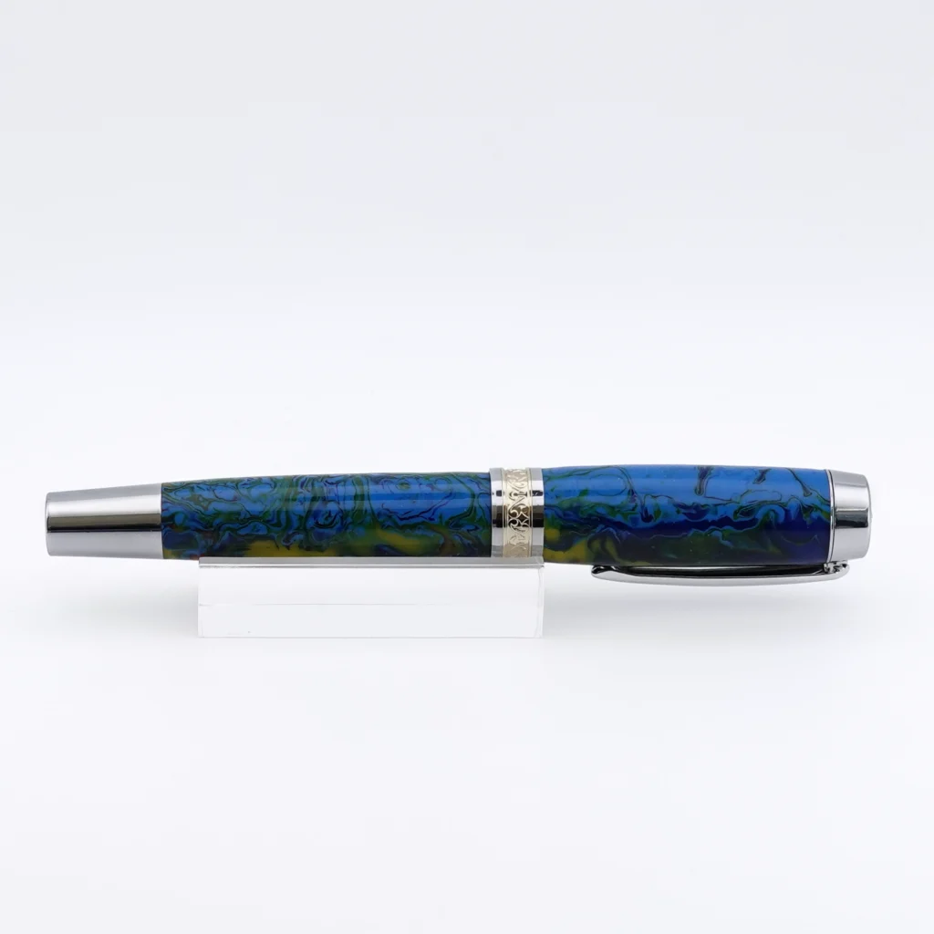 Multicoloured Fountain Pen with Chrome and Gold Plated Fittings (1252)