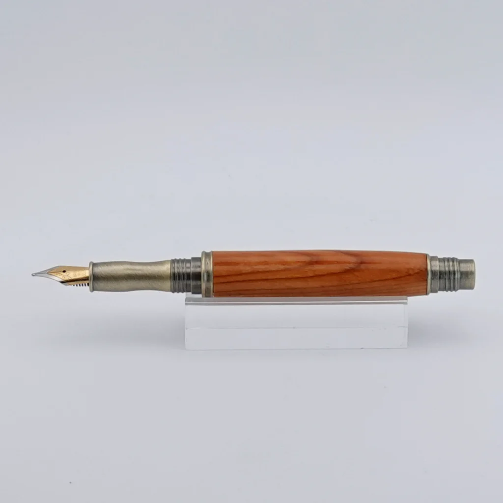 Yew Fountain Pen with Antique Coloured Fittings (1261)