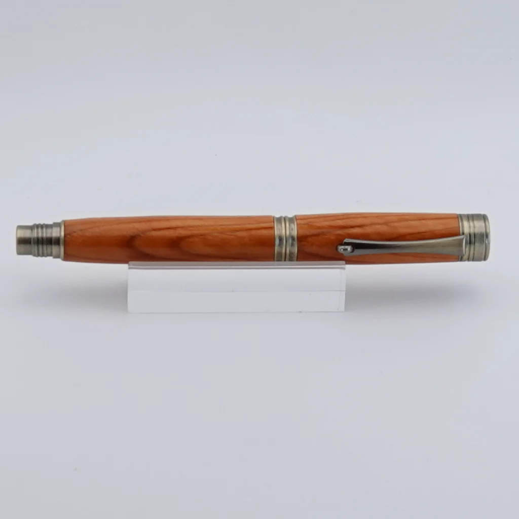 Yew Fountain Pen with Antique Coloured Fittings (1261)