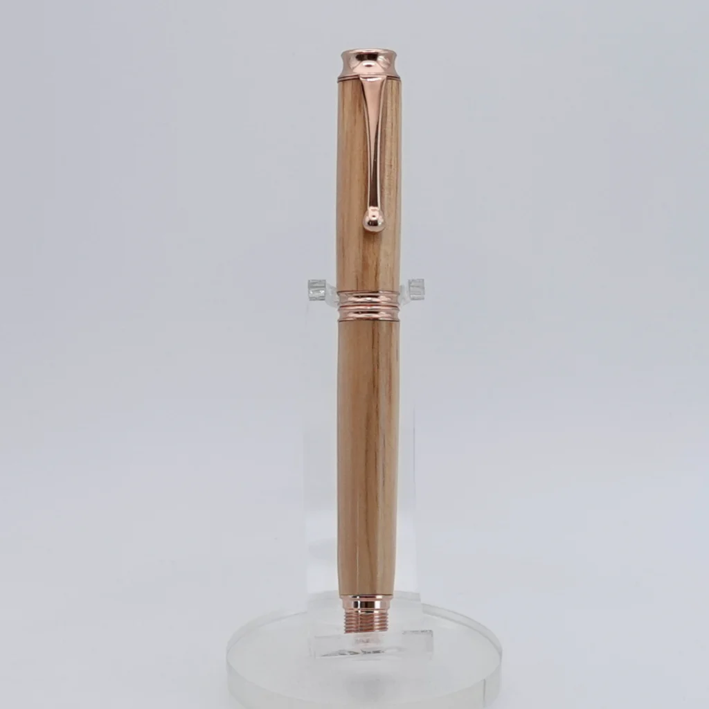 Olive Fountain Pen with Rose Gold Coloured Fittings (1262)