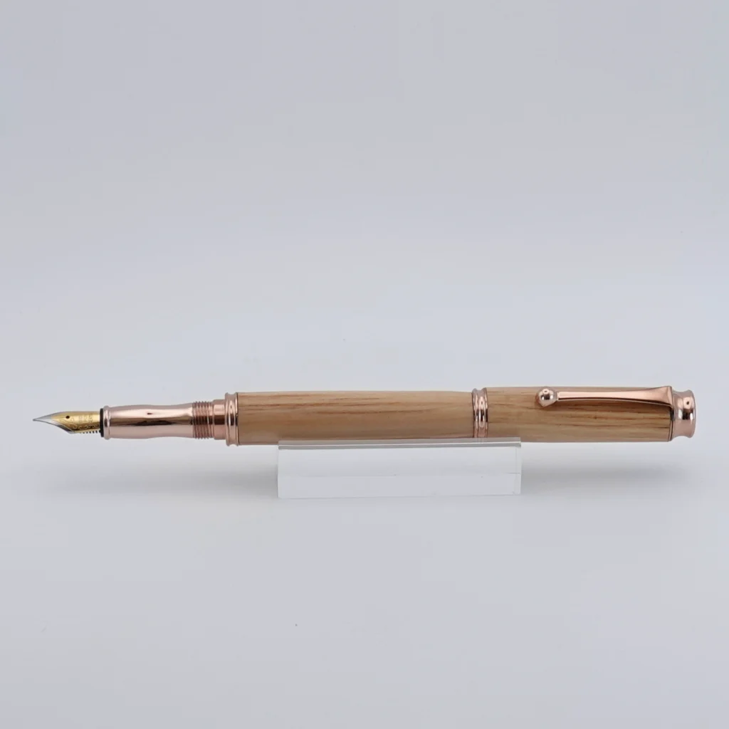 Olive Fountain Pen with Rose Gold Coloured Fittings (1262)