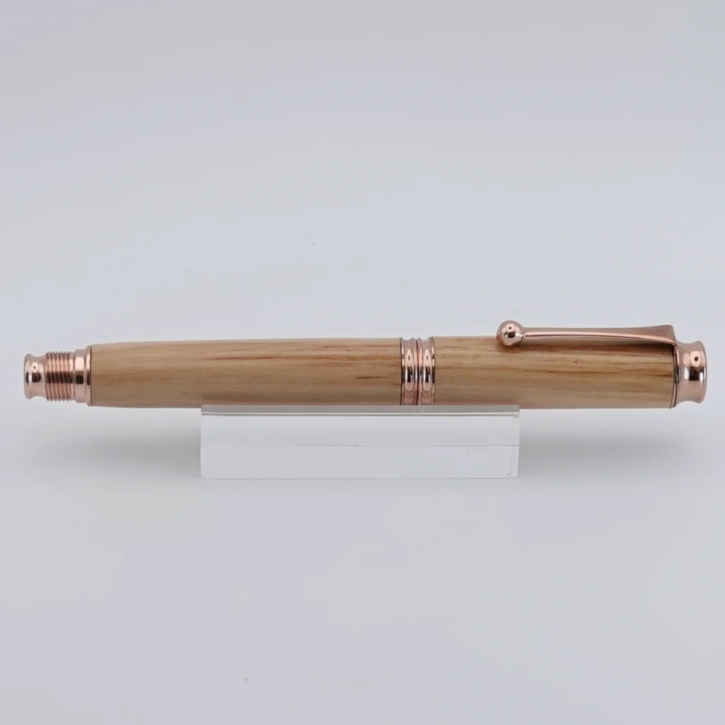 Olive Fountain Pen with Rose Gold Coloured Fittings (1262)