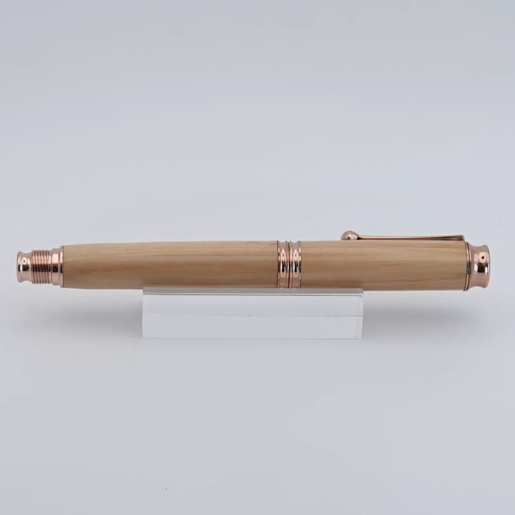 Olive Fountain Pen with Rose Gold Coloured Fittings (1262)