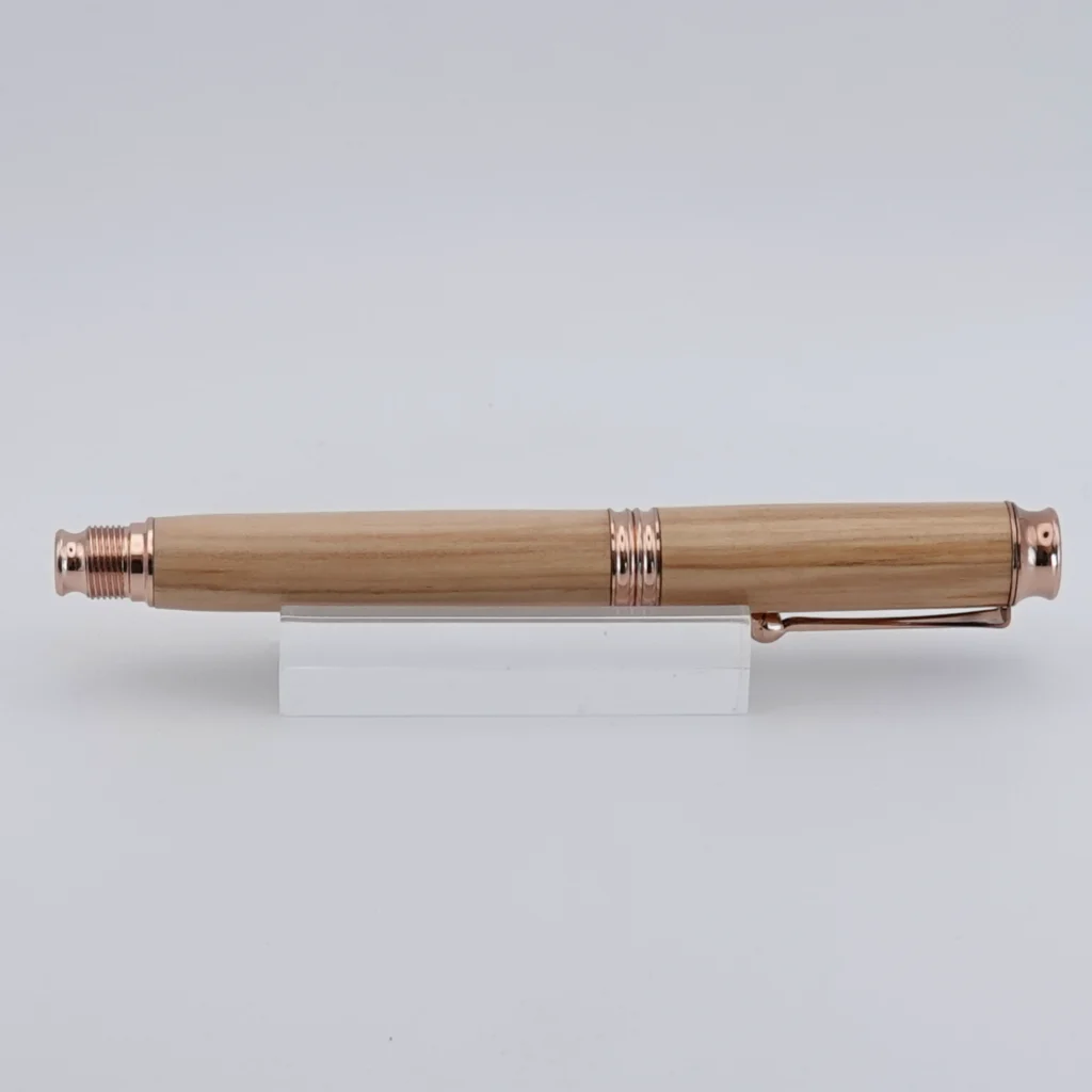 Olive Fountain Pen with Rose Gold Coloured Fittings (1262)