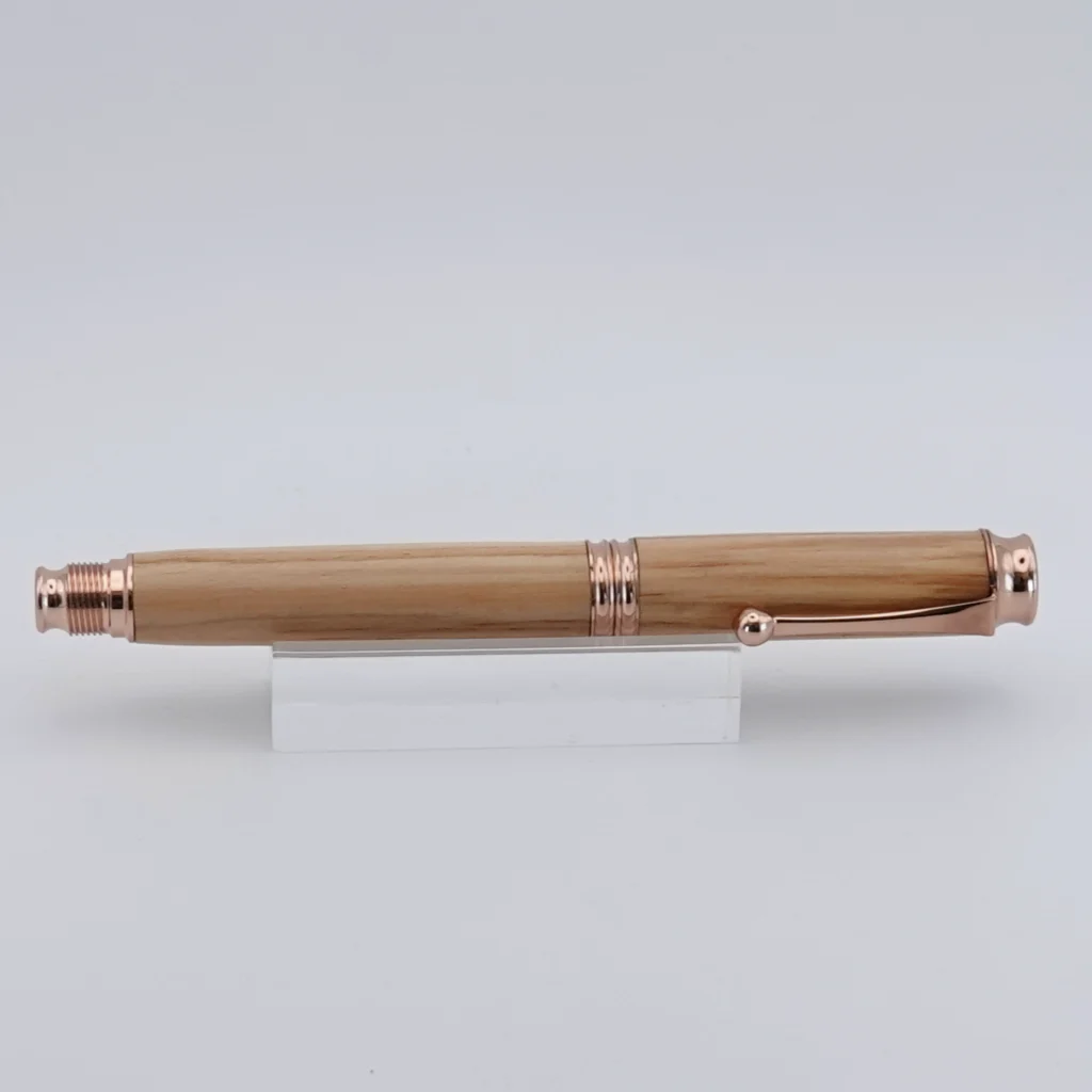 Olive Fountain Pen with Rose Gold Coloured Fittings (1262)