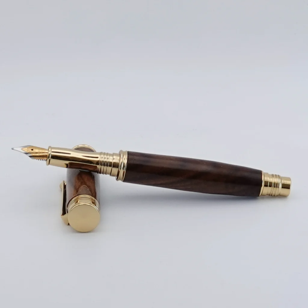 Black Walnut Fountain Pen with Gold Plated Fittings (1263)