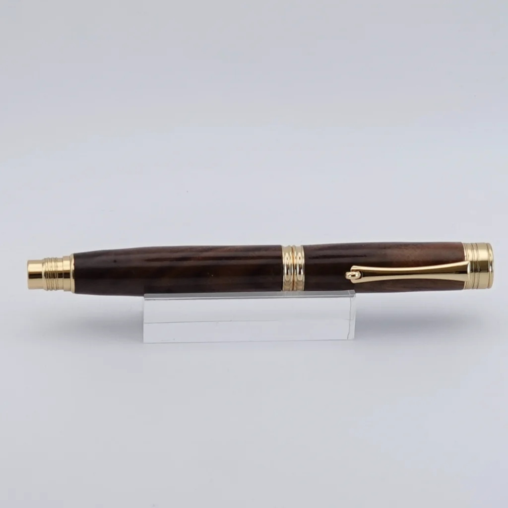 Black Walnut Fountain Pen with Gold Plated Fittings (1263)