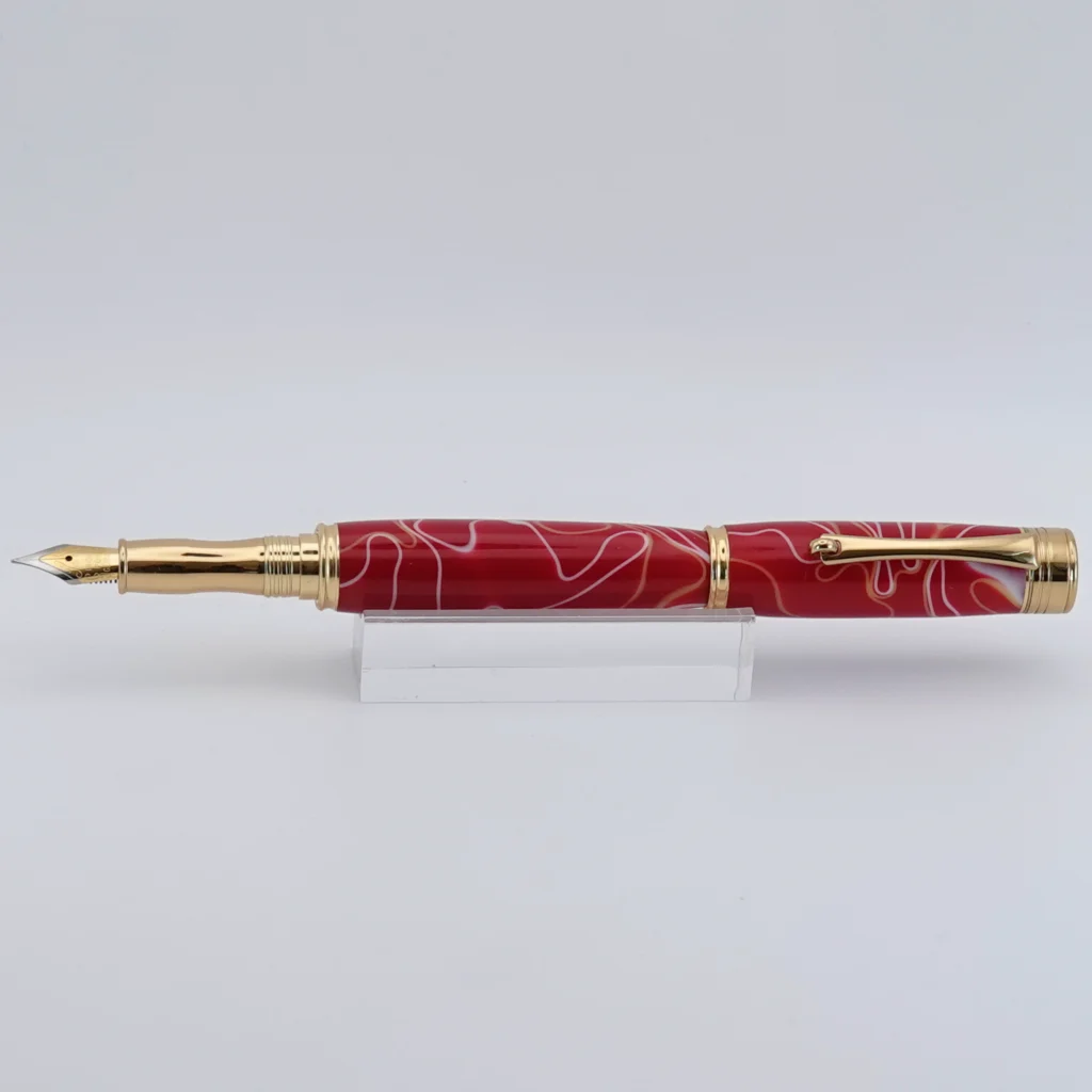 Red Multicoloured Fountain Pen