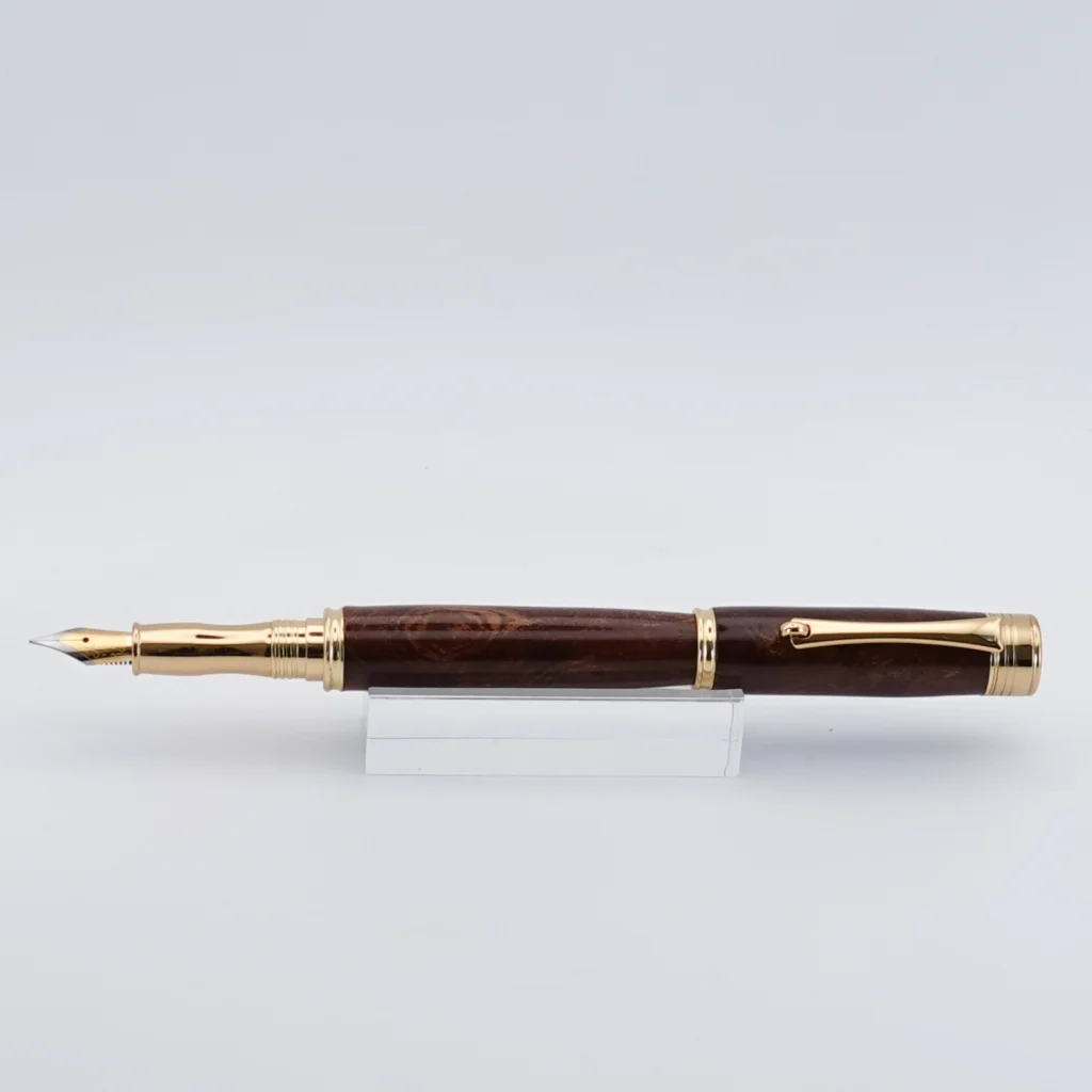Fountain Pen in Wych Elm with Gun Metal Fittings (1276)
