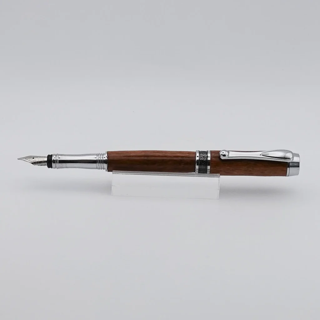 Iroko Fountain Pen with Chrome Plated Fittings (1289)
