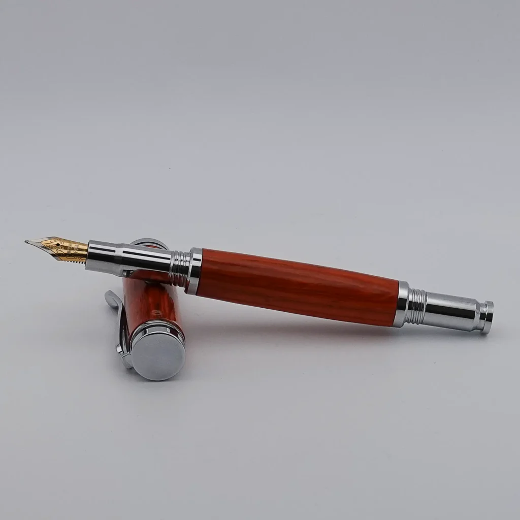 Padauk Fountain Pen with Chrome Plated Fittings (1290)