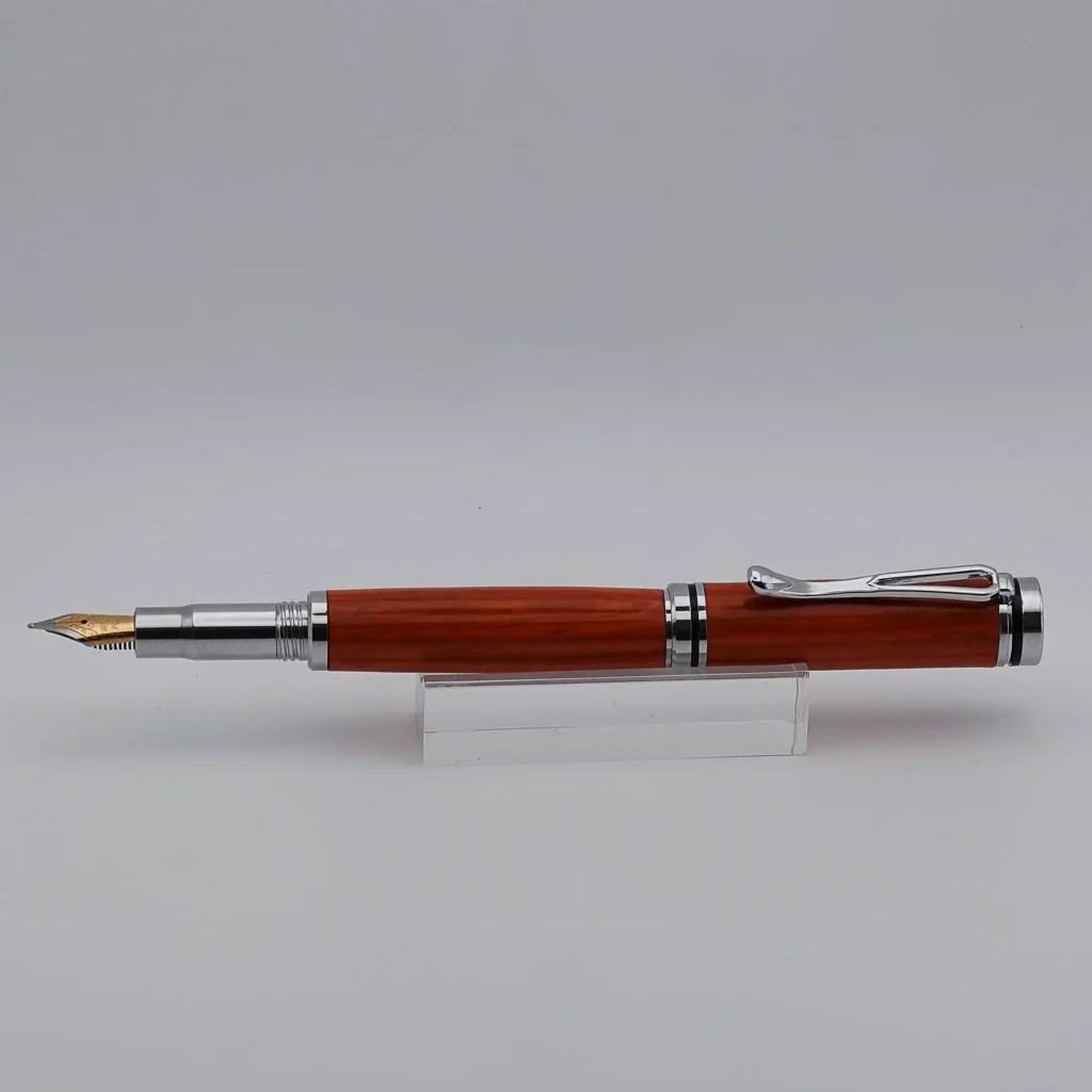 Fountain Pen in Padauk with Chrome Plated Fittings (1290)