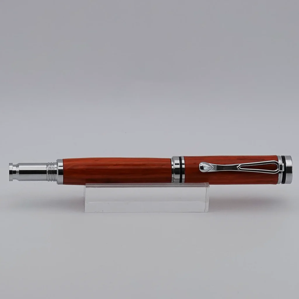 Fountain Pen in Padauk with Chrome Plated Fittings (1290)