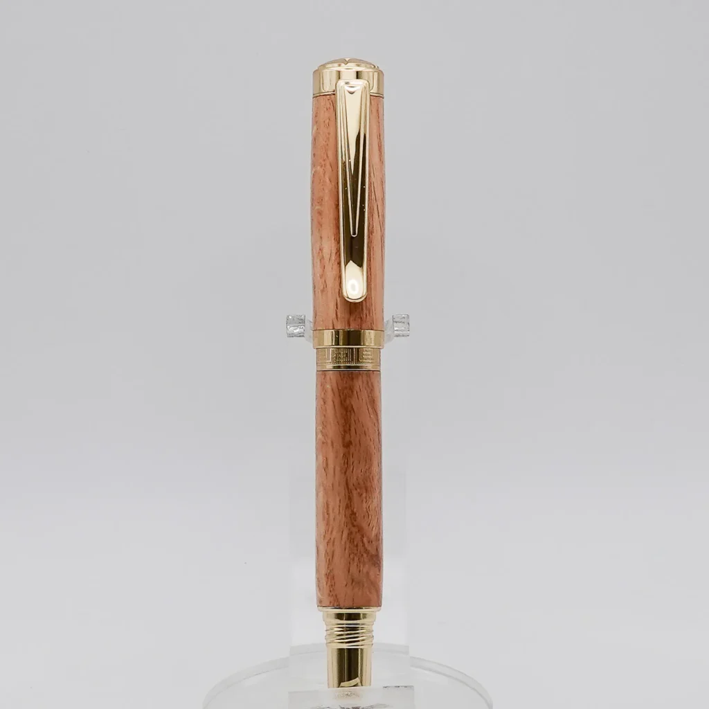 Fountain Pen in Red Oak with Gold Plated Fittings