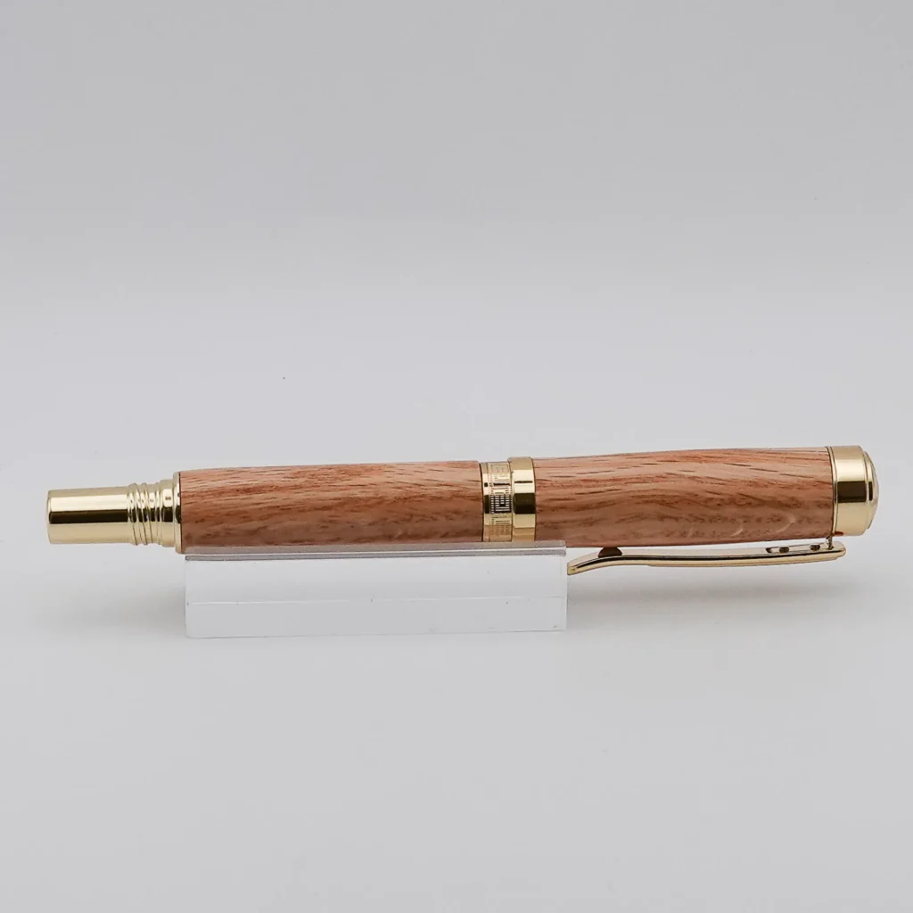 Fountain Pen in Red Oak with Gold Plated Fittings