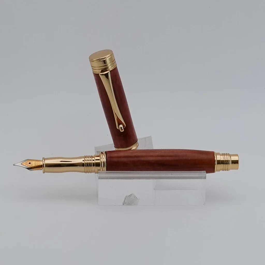 Cedar Fountain Pen with Gold Plated Fittings (1301)