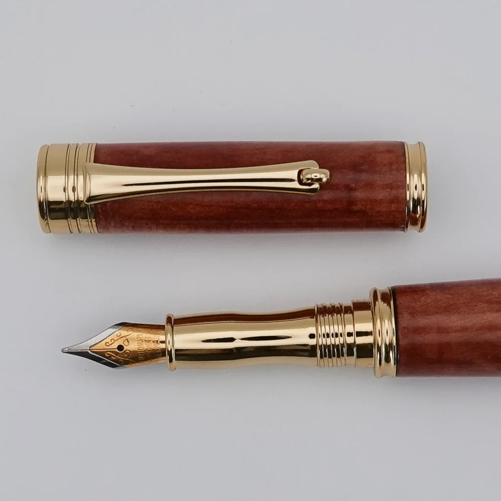 Cedar Fountain Pen with Gold Plated Fittings (1301)