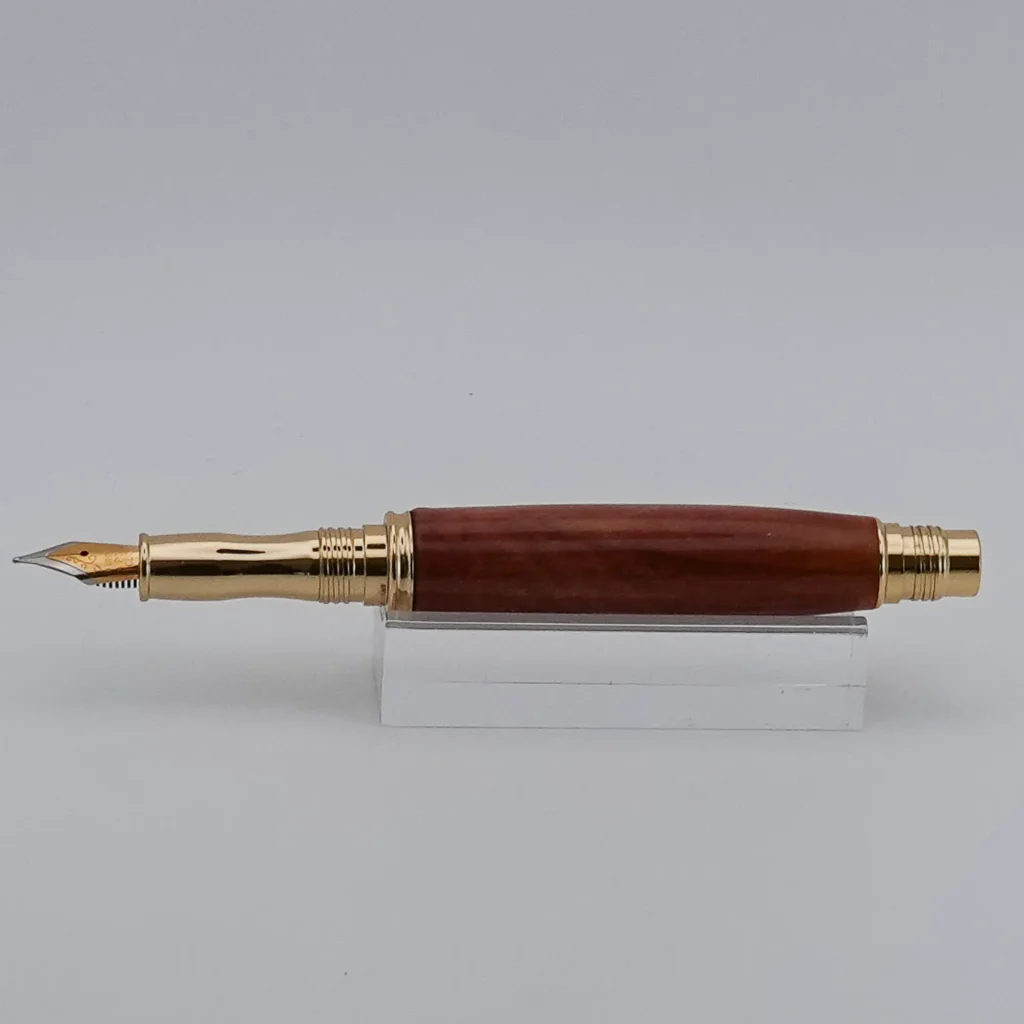 Cedar Fountain Pen with Gold Plated Fittings (1301)